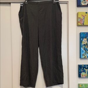 DR2 Dark Gray Wide Leg summer pant with Striped Waistband